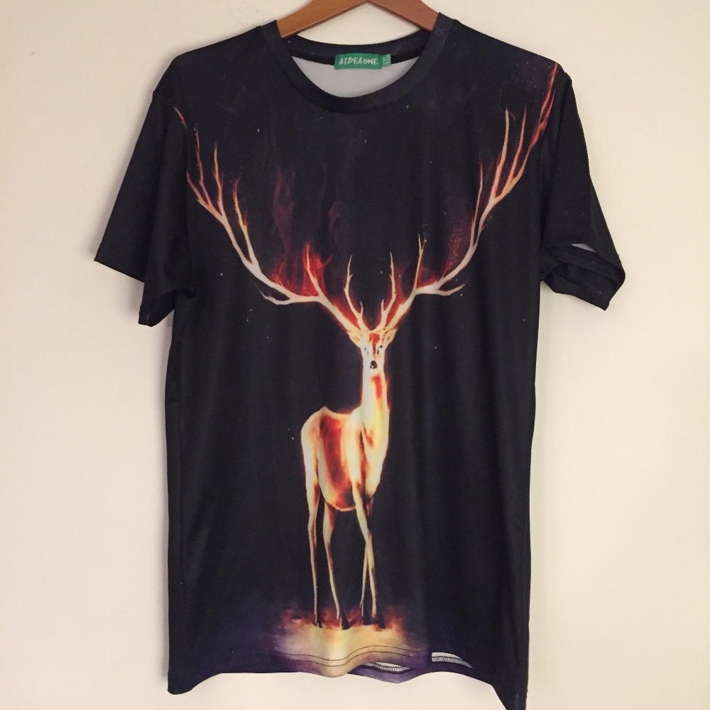 Fire Deer T-Shirt US Large